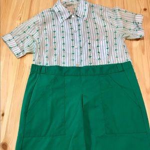 Vintage Girl Scout Uniform || shirt and short set